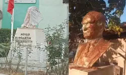 İzmir'de Atatürk büstüne iğrenç saldırı!