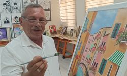Manisalı Ressam Ramazan Gizlenen 29 yıldır fırçasını elinden bırakmıyor