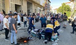 Manisa'da motosikletten düşen kadın ağır yaralandı