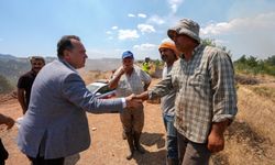 Başkan Dutlulu yangın bölgelerinde incelemelerde bulundu