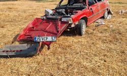 Manisa'da otomobil tarlaya uçtu: Sürücüsü hayatını kaybetti