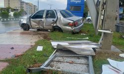 Manisa'da yağışlı hava kazaya sebep oldu