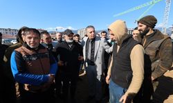 Başkan Şimşek’ten yangın çıkan TOKİ şantiyesinde inceleme