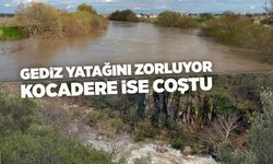 Yağışlar Manisa’da Gediz Nehri’ni ve Kocadere’yi coşturdu