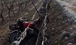 Manisa'da üzüm bağına uçan motosikletli hayatını kaybetti