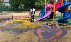 Yunusemre'de parklar temizleniyor