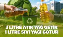 3 litre atık yağ getirene 1 litre sıvı yağ hediye