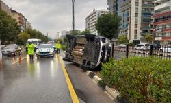 Manisa'da yağışlı hava kazayı beraberinde getirdi