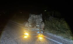Manisa'da takla atan otomobilden burnu bile kanamadan çıktı