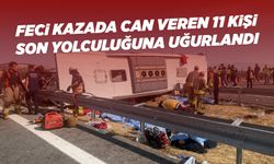 Manisa'daki feci kazada hayatını kaybeden 11 kişi defnedildi