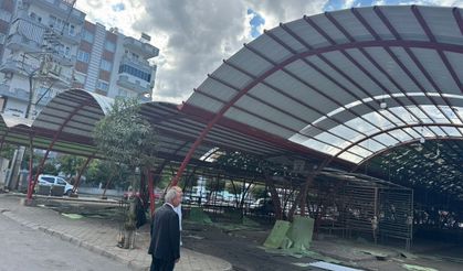 Salihli Pazar Pazarı'nda onarım çalışmaları sürüyor