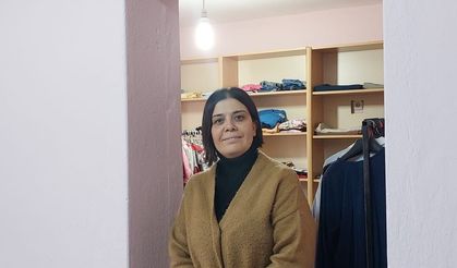 Manisalı kadın muhtardan ihtiyaç sahibi ailelere giyim mağazası