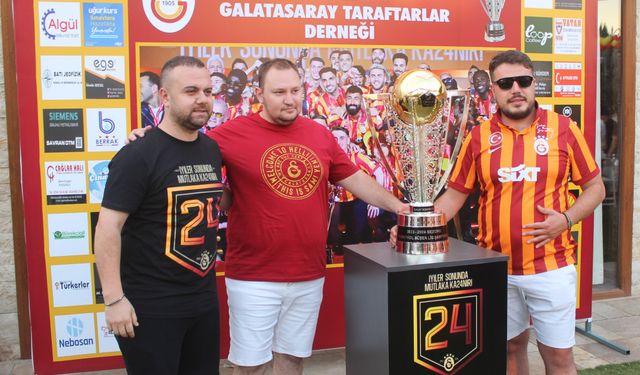 Galatasaray'ın 24. şampiyonluk kupası, Manisalı taraftarlarla buluştu