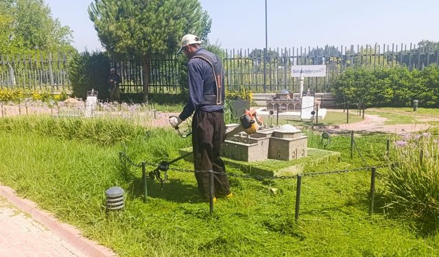 Şehzadeler Belediyesinden yeşil alanlarda hummalı çalışma