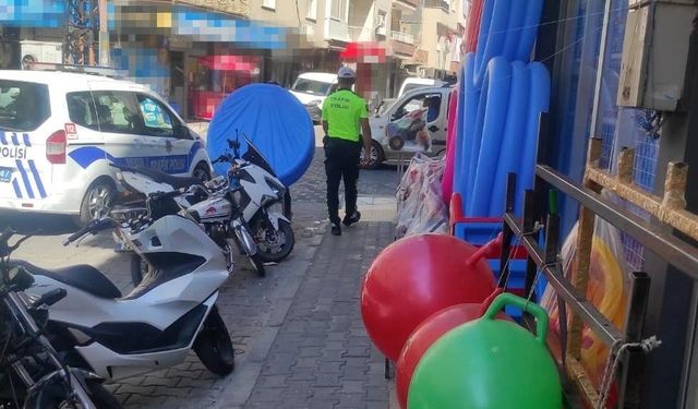 Turgutlu Zabıtası'ndan kaldırım işgali denetimi