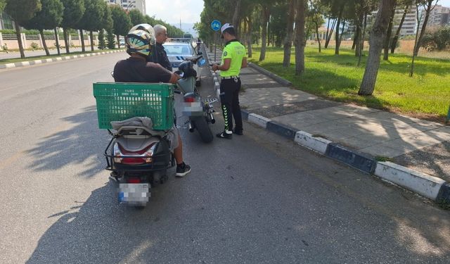 Manisa’da 35 motosiklet trafikten men edildi