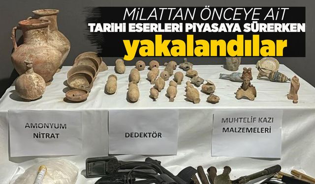 Manisa jandarması, tarihi eser kaçakçılarını kıskıvrak yakaladı