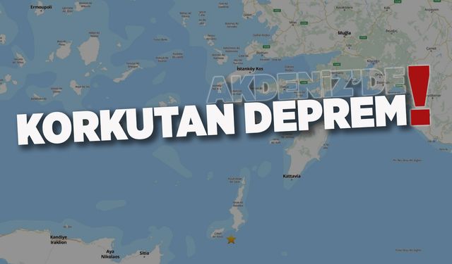 Akdeniz açıklarında 6 büyüklüğünde deprem!
