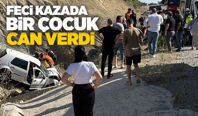 Manisa'da kontrolden çıkan otomobil menfeze uçtu: 1 çocuk öldü