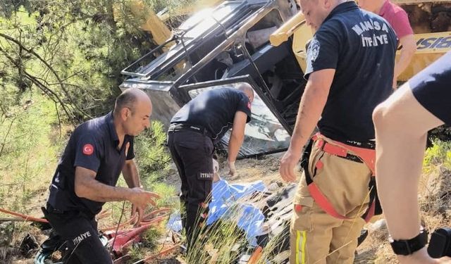 Manisa’da greyder devrildi: 1 kişi öldü
