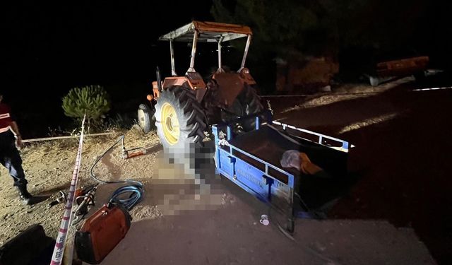 Manisa'da bir kişi freni boşalan traktörün altında feci şekilde can verdi