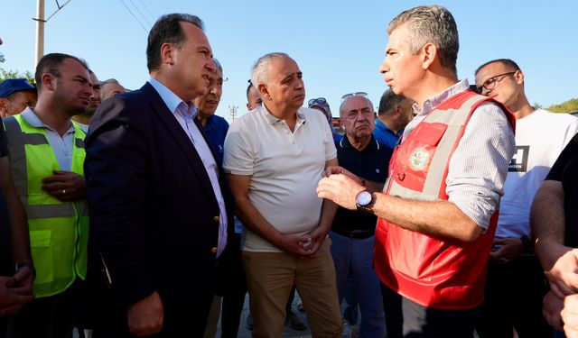 Başkan Dutlulu Soma'da yangın bölgesinde