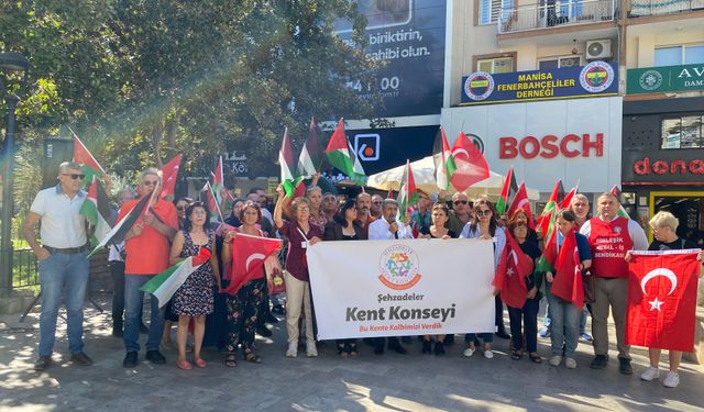 Şehzadeler ve Yunusemre Kent Konseyi'nden Filistin'e destek açıklaması