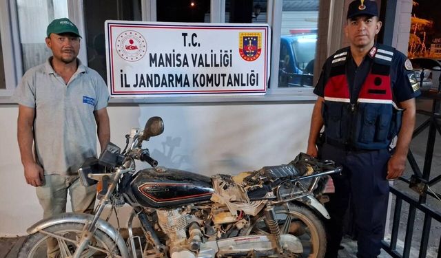 5 yıldır aranan çalıntı motosiklet Salihli'de bulundu