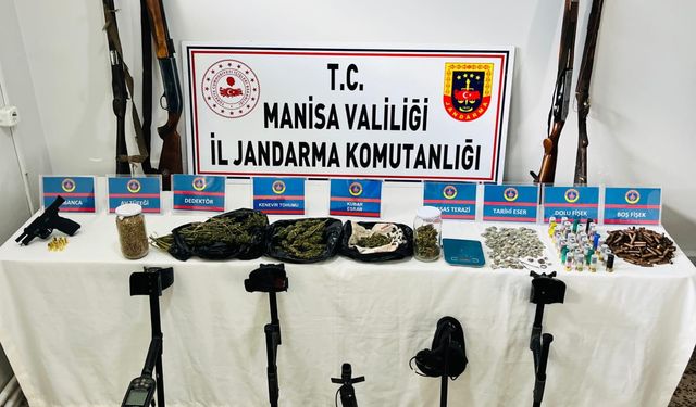 Manisa'da tarihi eser ve uyuşturucu operasyonu