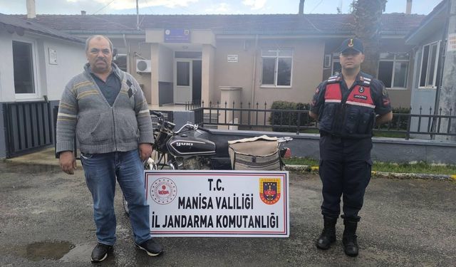 Manisa'da plakasız motosiklet çalıntı çıktı