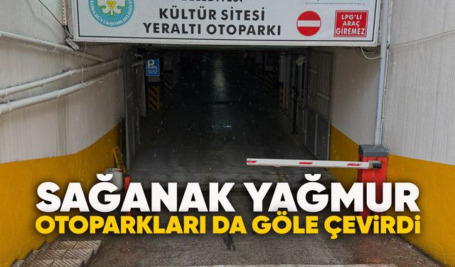 Manisa'da yeraltı otoparkı sular altında