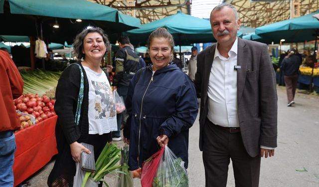 Başkan Balaban'dan pazar ziyareti