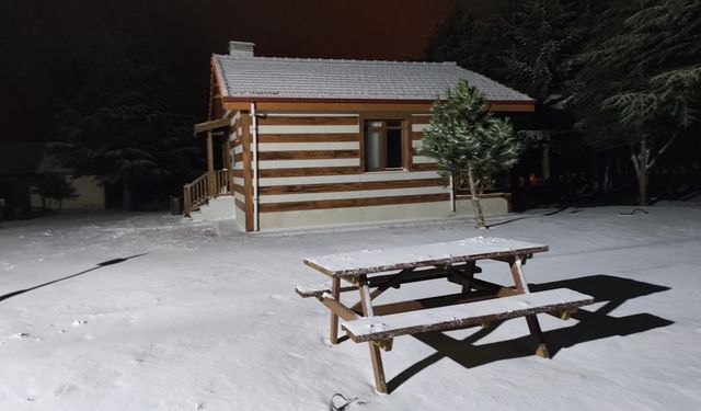 Spil Dağı'na yılın ilk karı düştü