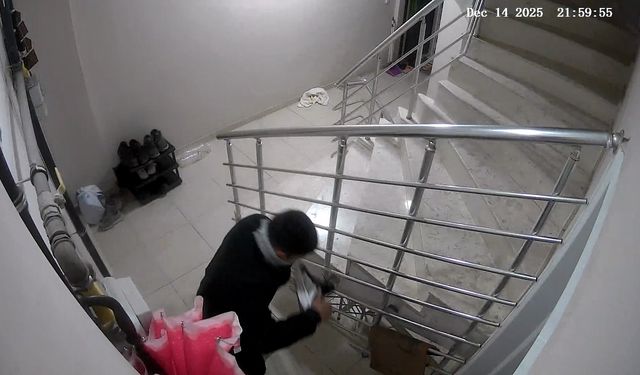 Manisa'da ayakkabı hırsızlığı kameralara yansıdı