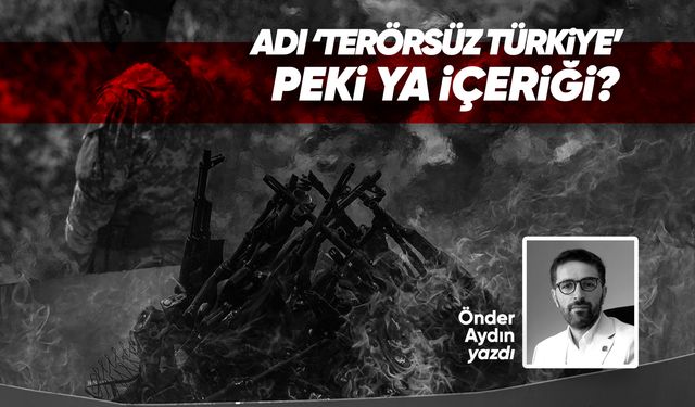 Adı 'Terörsüz Türkiye' peki ya içeriği?