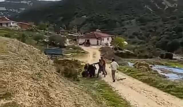 Manisa’da sokak ortasında bir kadın tekme tokat darp edildi!