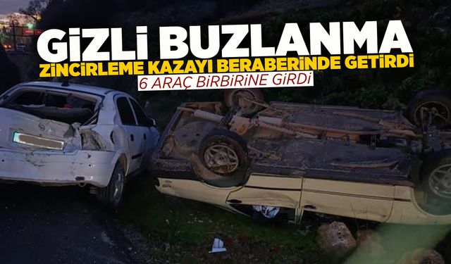 Manisa–Turgutlu yolunda gizli buzlanma zincirleme kazaya neden oldu