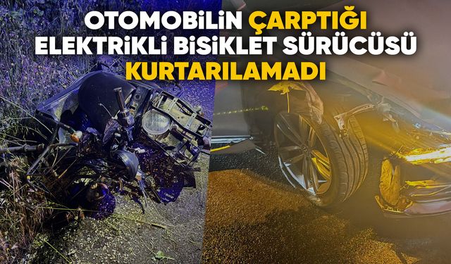 Manisa'da elektrikli bisiklet sürücüsü feci kazada can verdi