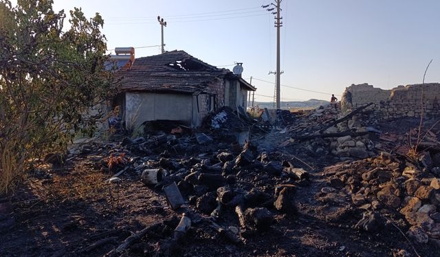 Manisa'da bir ev ve 2 dekarlık arazi alevlere teslim oldu