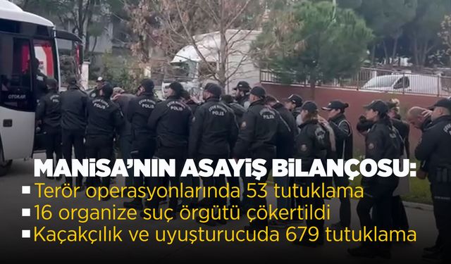 Manisa'da 6 ayda 16 çete çökertildi