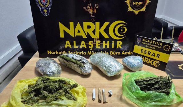 Manisa'da 1 kilo esrarla yakalanan şüpheli tutuklandı