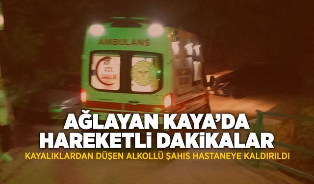 Manisa'da alkollü şahıs Ağlayan Kaya'dan düşerek yaralandı