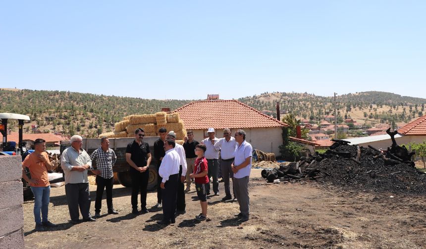 Selendi Kaymakamından yangından etkilenen aileye ziyaret