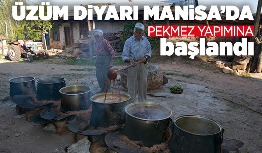 Manisa'da şifa kaynağı pekmezler kaynatılmaya başlandı