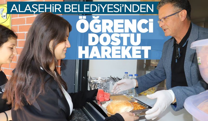 Alaşehir Belediyesinden öğrencilere yemek hizmeti