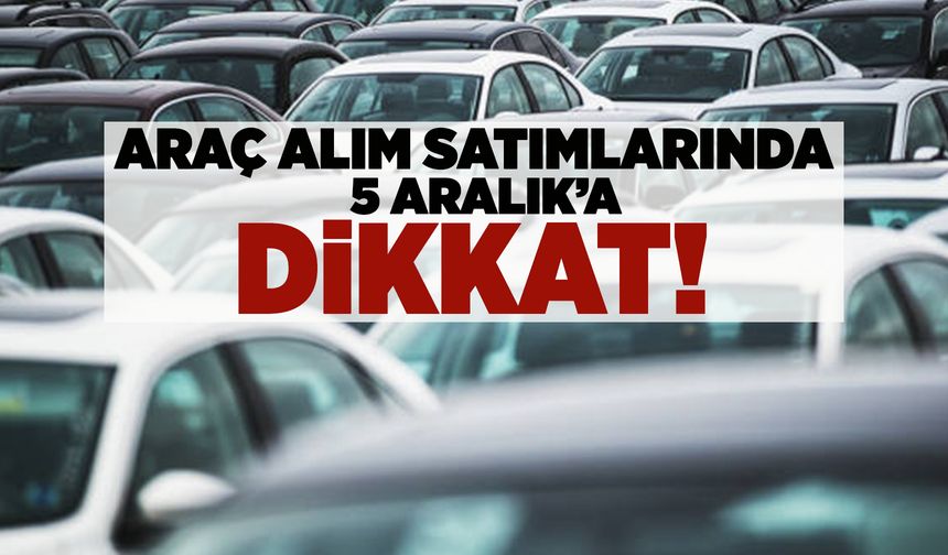 Trafik sigortasında yeni dönem 5 Aralık'ta başlıyor