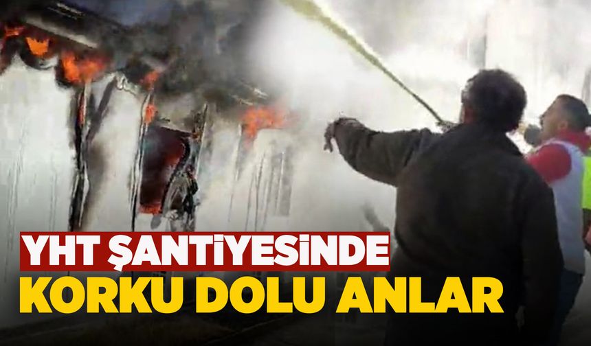 Manisa'daki 'Yüksek Hızlı Tren Hattı' şantiyesinde faciadan dönüldü