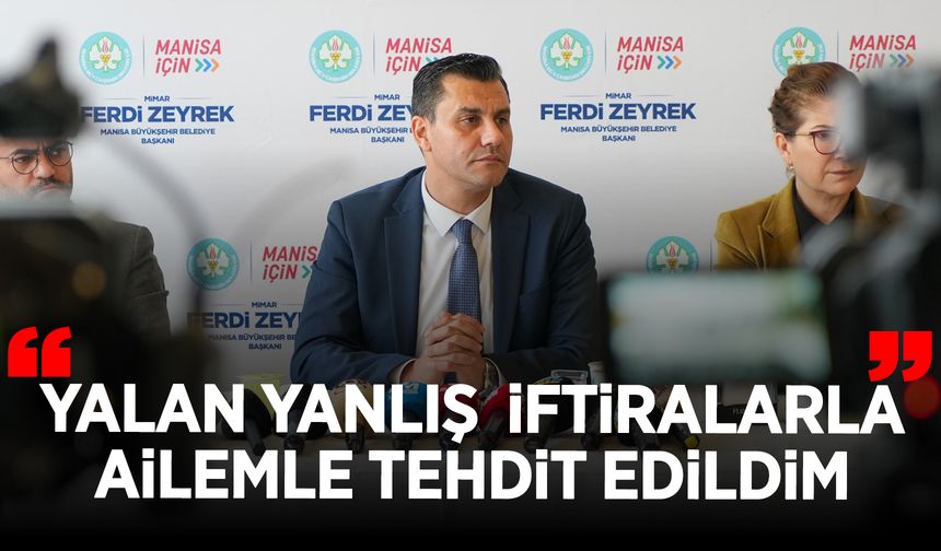 Başkan Zeyrek tehdit edildiğini açıkladı