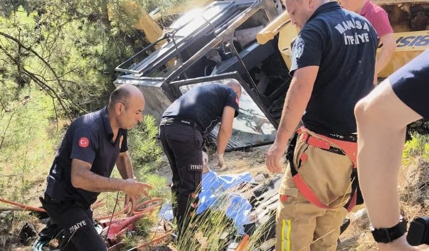 Manisa’da greyder devrildi: 1 kişi öldü