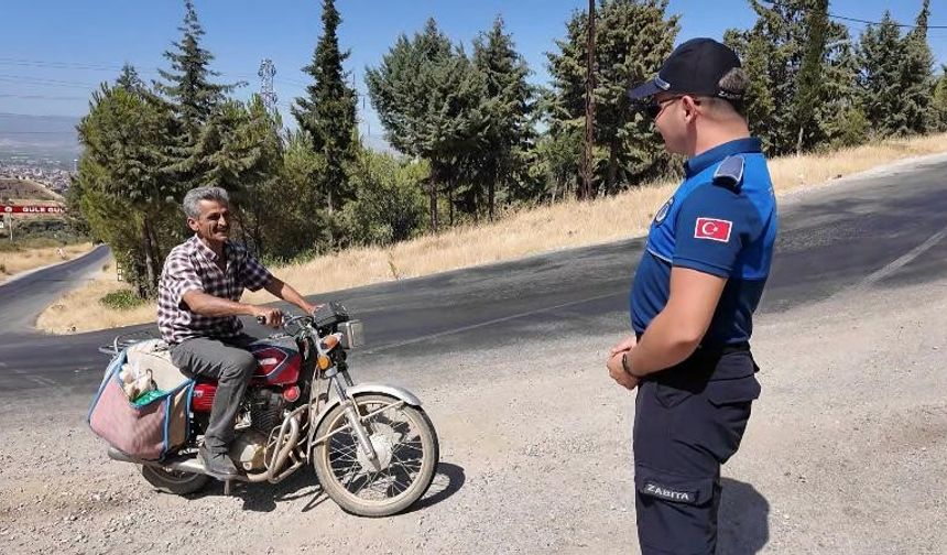 Alaşehir zabıtasından yangın nöbeti